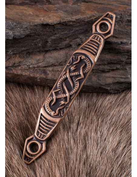 Sheath Buckle for Belt, Snakes Design