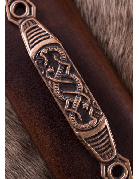 Sheath Buckle for Belt, Snakes Design