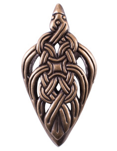 Viking sword sheath tip decoration Nordic knots