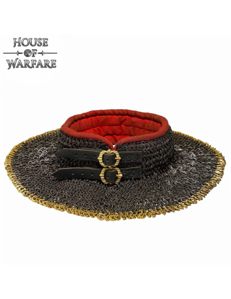 Chainmail gorget with padded lining...