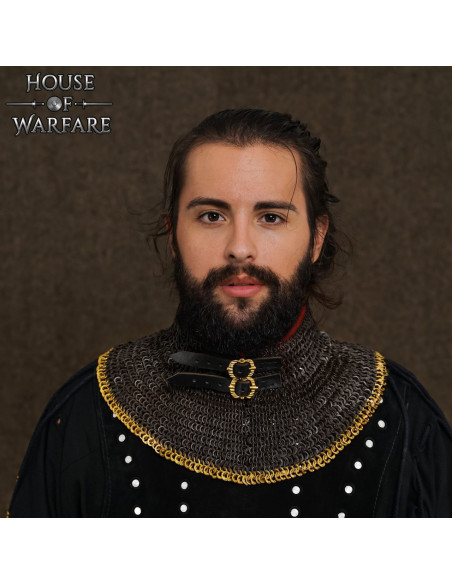 Chainmail gorget with padded lining...