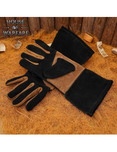 Medieval suede leather gloves, various sizes 2