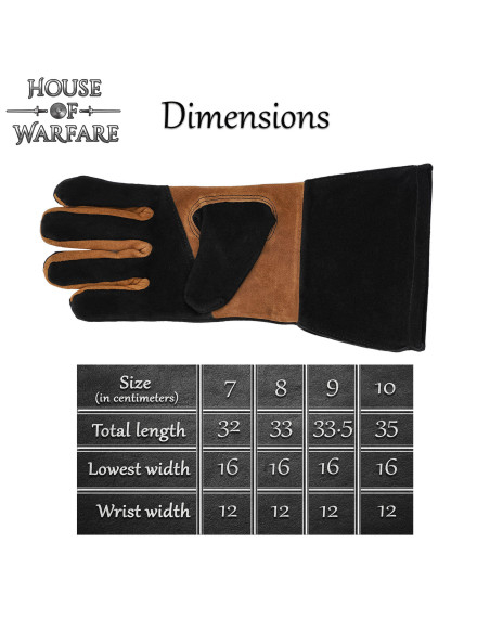 Medieval suede leather gloves,...