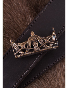 Sheath neck for Viking sword, old bronze finish 2