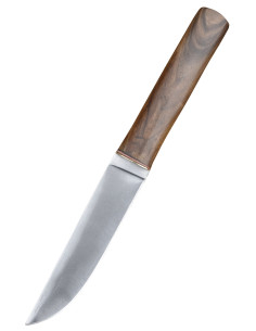 Steel Viking knife with leather sheath (28 cm.)