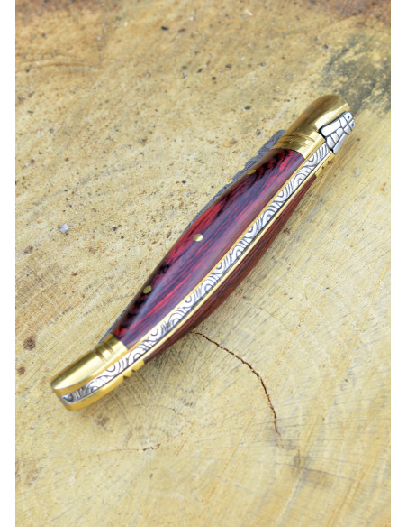 Laguiole style damascus steel knife...