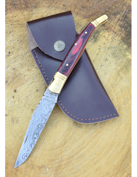 Laguiole style damascus steel knife...