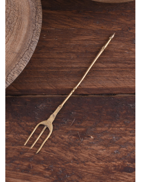 Roman 3-prong brass fork