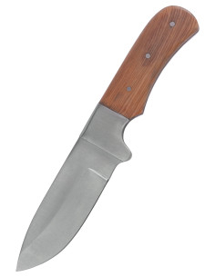 Droppoint blade knife with leather sheath (20.8 cm)