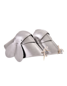 Gothic steel knee pads 1.6 mm. 15th century