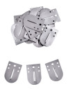 Pack of 25 pieces for lamellar armor with ribs (25 x 35 mm.)