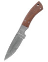 Damascus blade outdoor knife with sheath (19.5 cm)