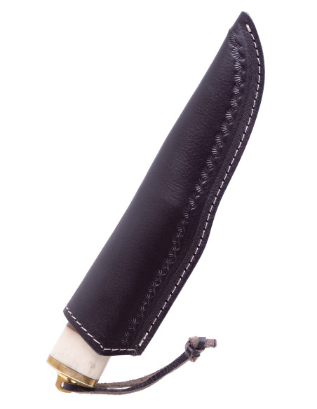 Medieval steel bone handle knife with...