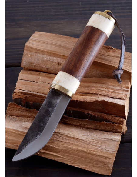 Medieval steel bone handle knife with...