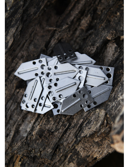 Pack of 25 steel pieces for lamellar...