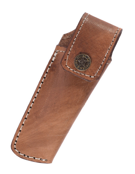 Arab steel knife with leather sheath...