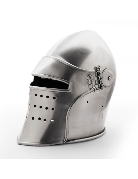 Medieval basin with removable visor,... Medieval basin with removable visor,...