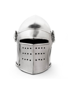 Medieval basin with removable visor, 15th century 2