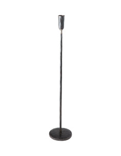 Medieval standing candle holder in wrought iron (60 cm.)