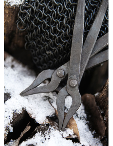 Pack of 2 hand-forged medieval steel...