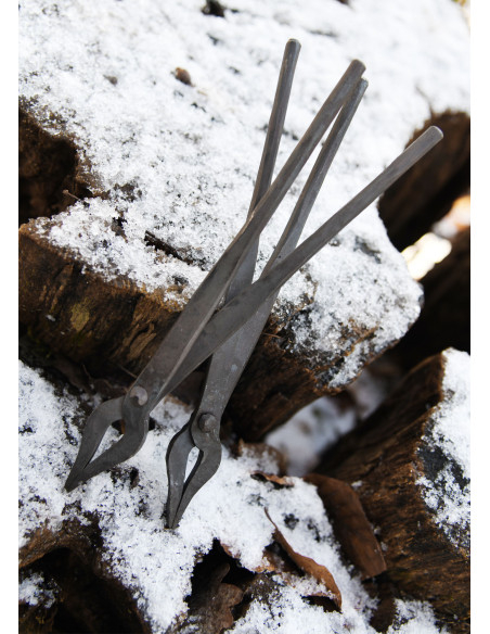 Pack of 2 hand-forged medieval steel...