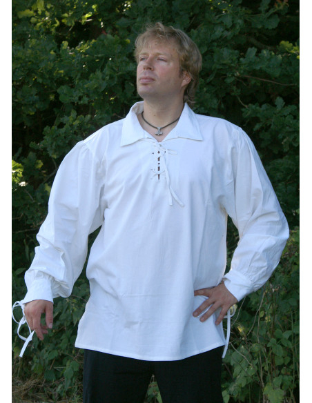 Medieval cotton shirt with natural...