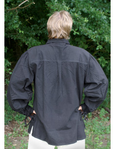 Medieval cotton shirt with black laces 2