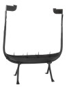 Large Viking ship candle holder, wrought iron