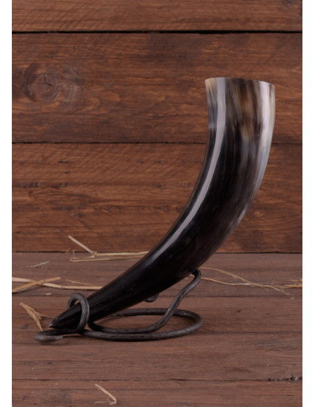 Small Hand Forged Metal Horn Stand