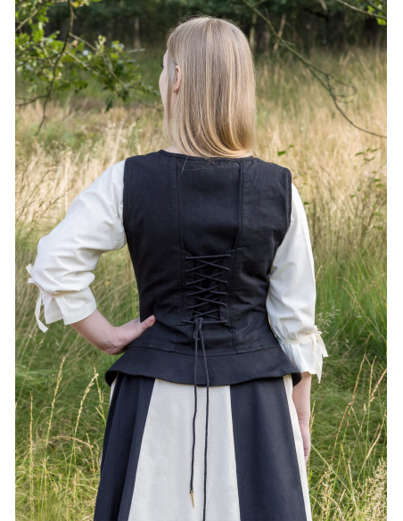 Tilda model medieval bodice in black Tilda model medieval bodice in black