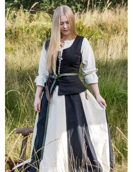 Tilda model medieval bodice in black Tilda model medieval bodice in black