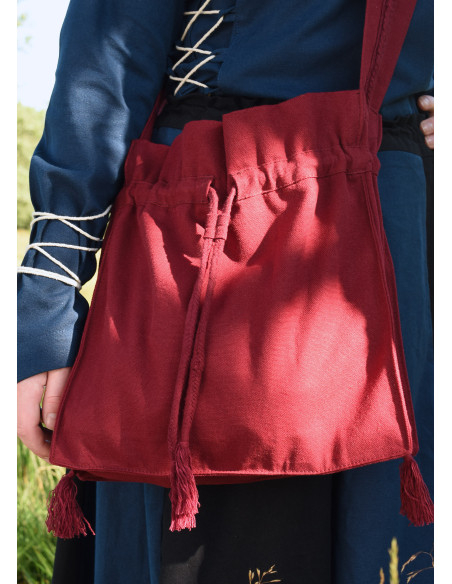 Medieval pilgrim bag or bread bag,...