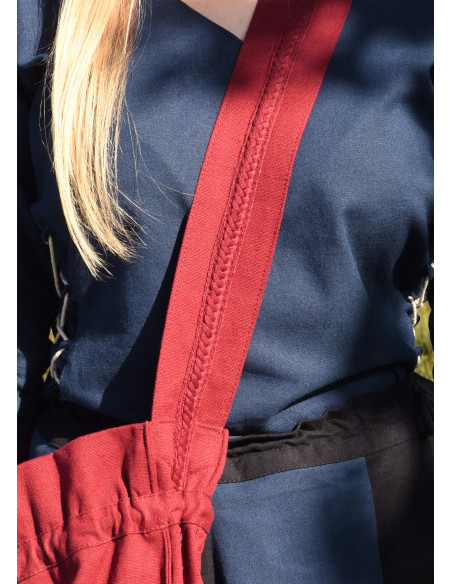 Medieval pilgrim bag or bread bag,...