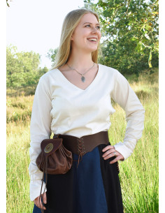 Aila medieval blouse in natural white