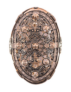 Handmade fantasy oval shape Viking brooch