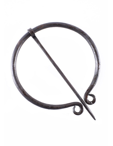 Hand forged medieval fibula braided...