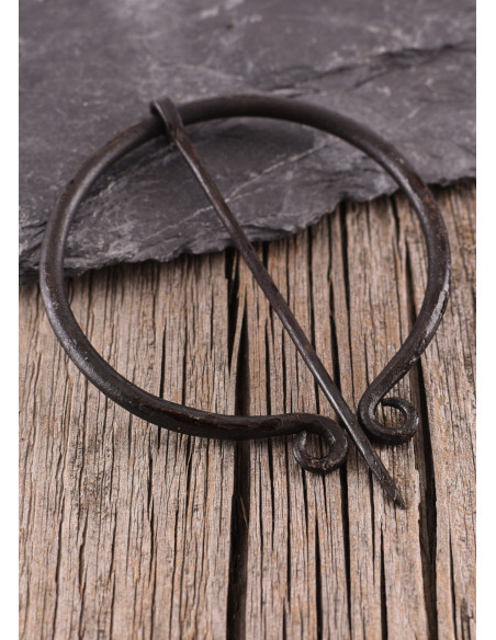 Hand forged medieval fibula braided...