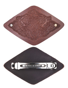 Celtic hair barrette with metal clip closure 2