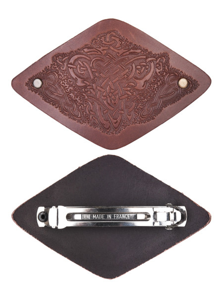 Celtic hair barrette with metal clip...