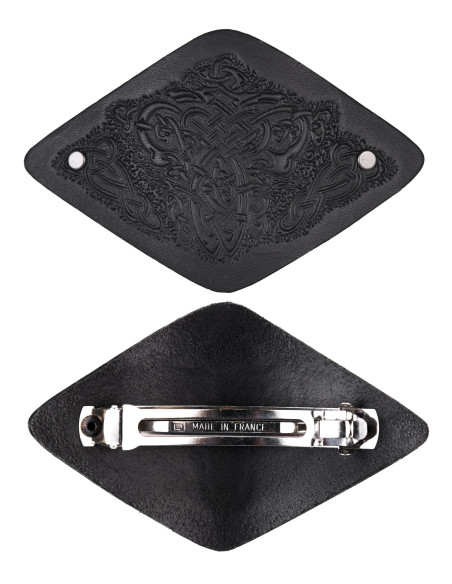 Celtic hair barrette with metal clip...
