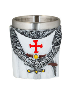 Templar knight shot glass with sword (6.5 cm.)