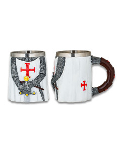 Templar knight mug with sword (12 cm.)