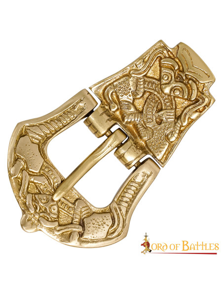 Brass Viking belt buckle (9.5 cm.)