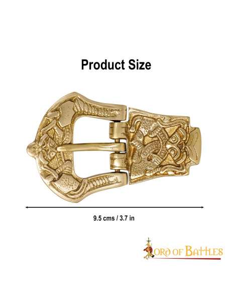 Brass Viking belt buckle (9.5 cm.)