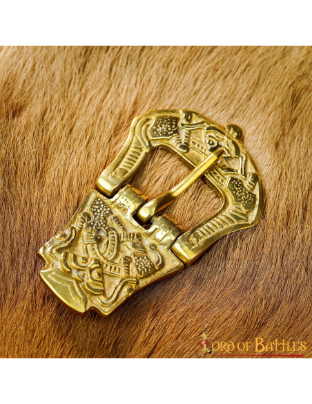 Brass Viking belt buckle (9.5 cm.)