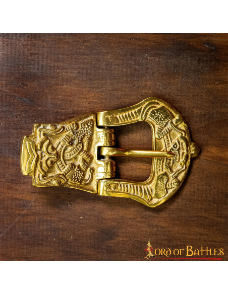 Brass Viking belt buckle (9.5 cm.)