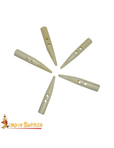 Set of 5 carved bone buttons for Viking shirts 2