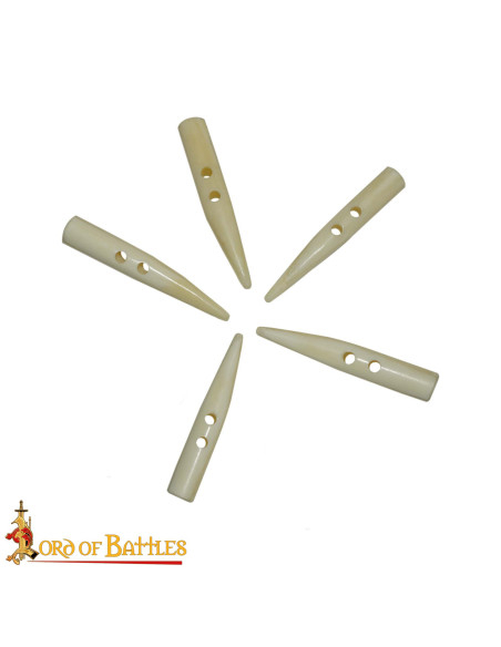 Set of 5 carved bone buttons for... Set of 5 carved bone buttons for...