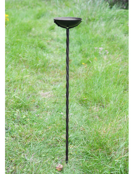 Osbert oil lamp in threaded wrought...