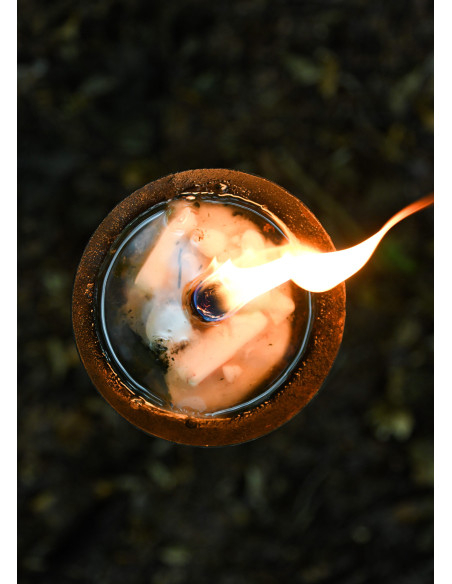 Osbert oil lamp in threaded wrought...